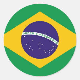 Sticker avec drapeau du Brésil