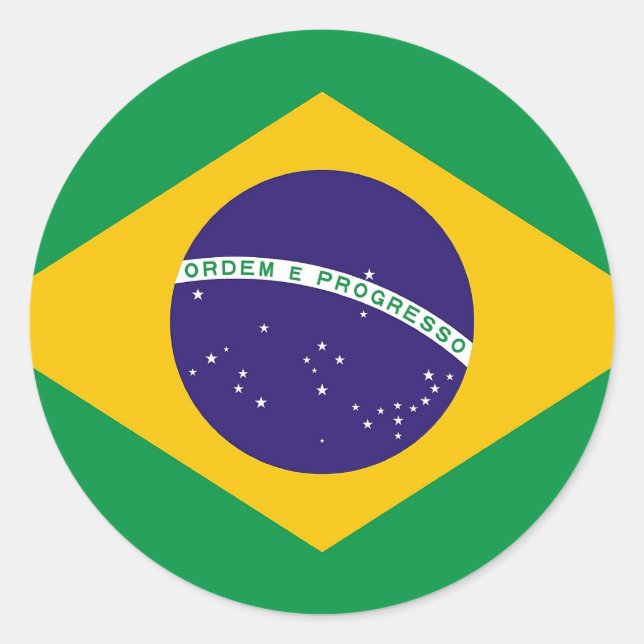 Sticker avec drapeau du Brésil (Devant)
