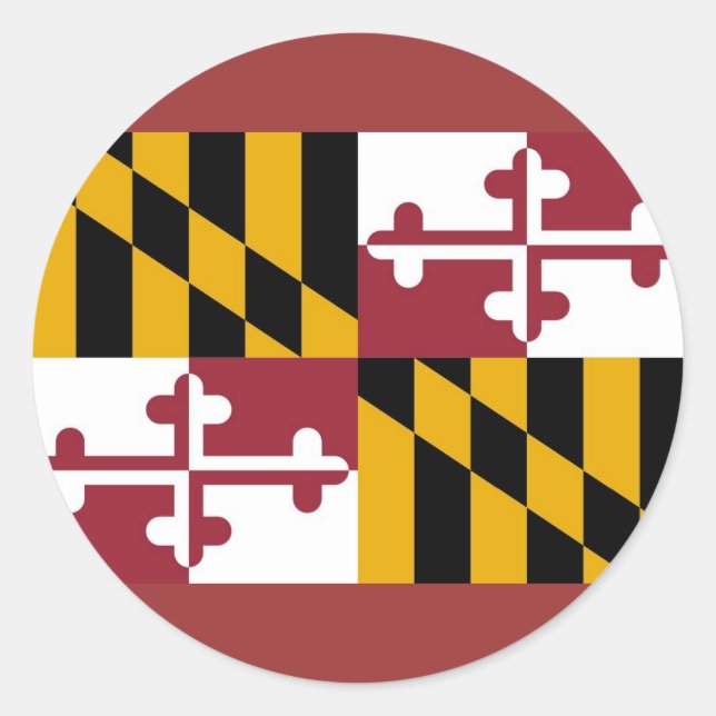 Sticker avec Drapeau du Maryland (Devant)