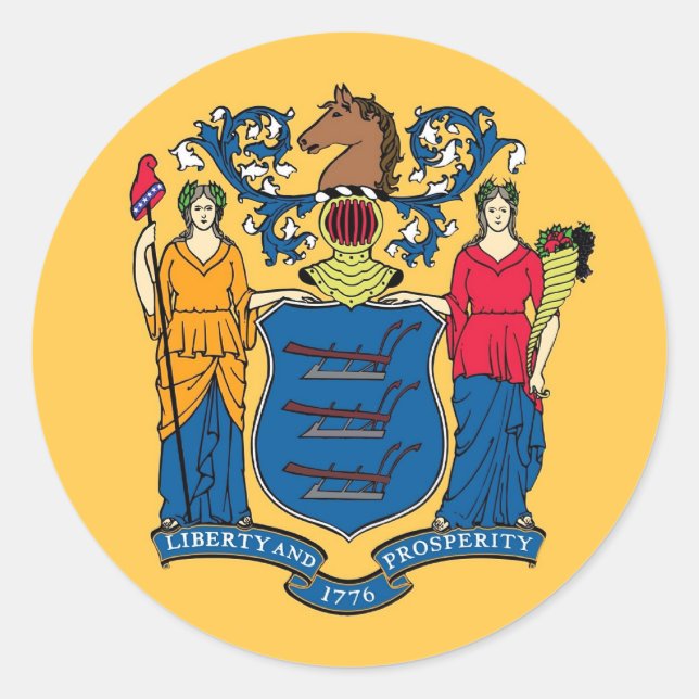 Sticker avec drapeau du New Jersey (Devant)