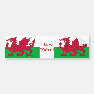 Sticker avec Drapeau du Pays de Galles