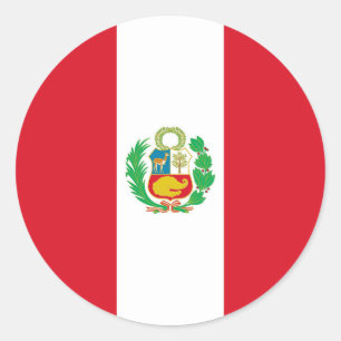 Sticker avec drapeau du Pérou