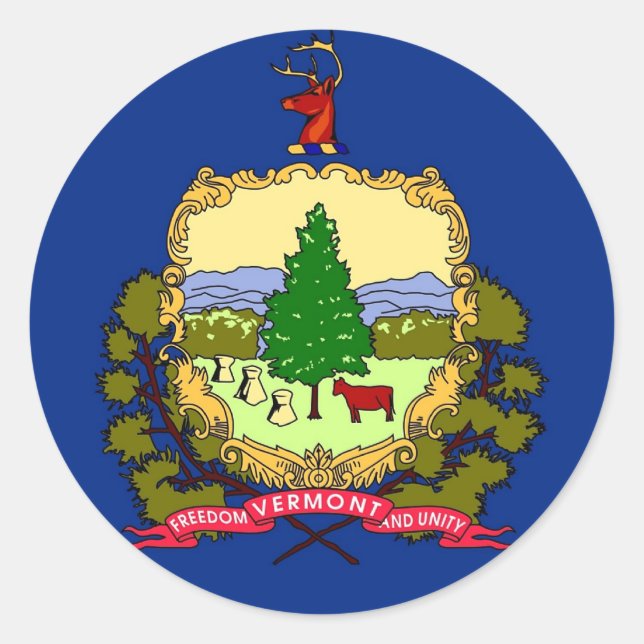 Sticker avec drapeau du Vermont (Devant)