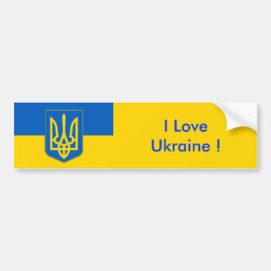 Sticker avec le drapeau de l'Ukraine