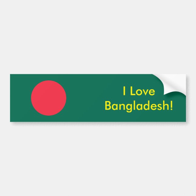 Sticker avec le drapeau du Bangladesh (Devant)