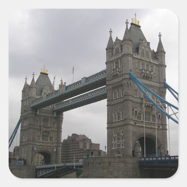 Sticker avec Tower Bridge au-dessus de la Tamise (Devant)