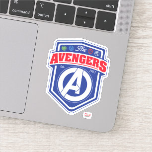 Sticker Avengers   Badge Retro Avengers Shield