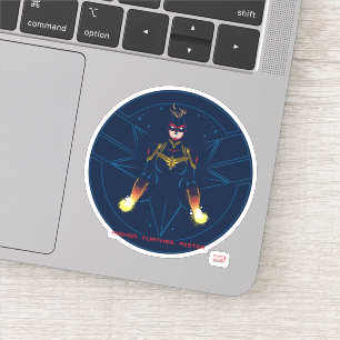 Sticker Avengers   Capitaine Marvel Reflet Light Line Art