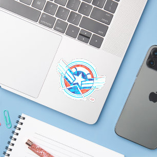 Sticker Avengers   Captain America Bouclier géométrique