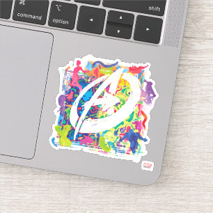 Sticker Avengers   Coloré Graffiti Silhouette Logo
