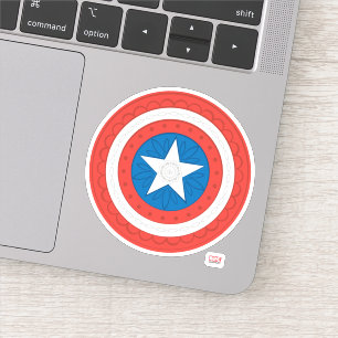 Sticker Avengers   Floral Captain America Logo