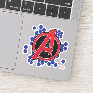 Sticker Avengers   Logo des Avengers rouges haute technolo