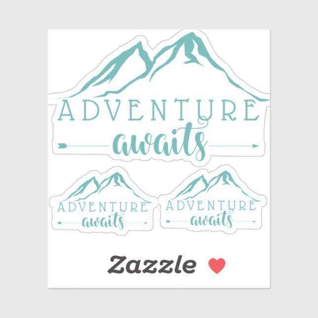 Sticker Aventure Attend Set 3 Turquoise (Feuille)