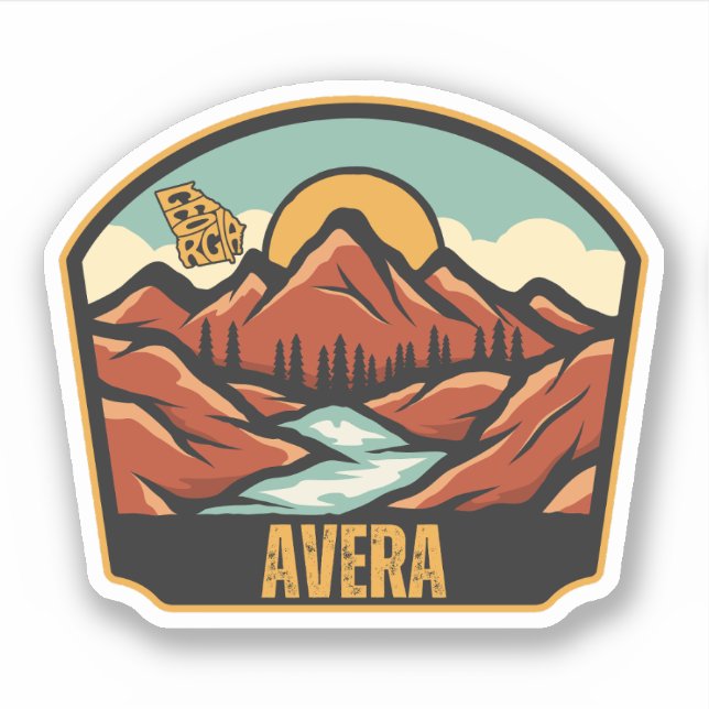 Sticker Avera, Géorgie (Devant)