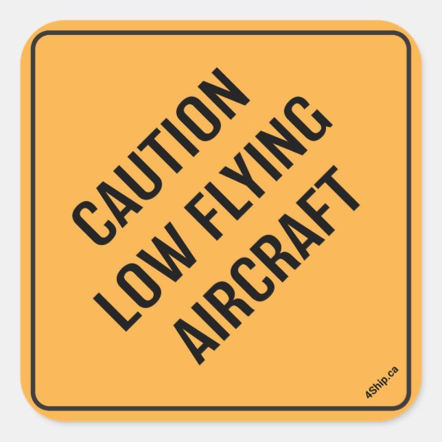 Sticker - Avertissement Aéronefs à basse altitude (Devant)