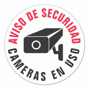 Sticker Avertissement de sécurité de la caméra de langue e