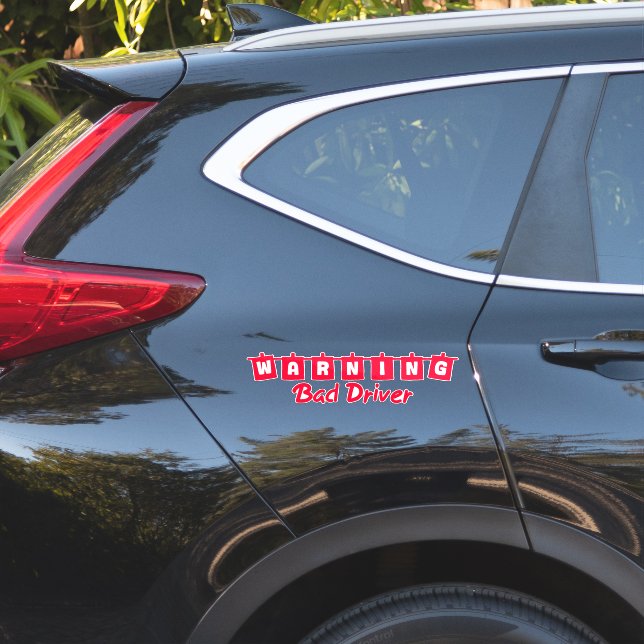 Sticker Avertissement du pilote incorrect (Coté voiture)