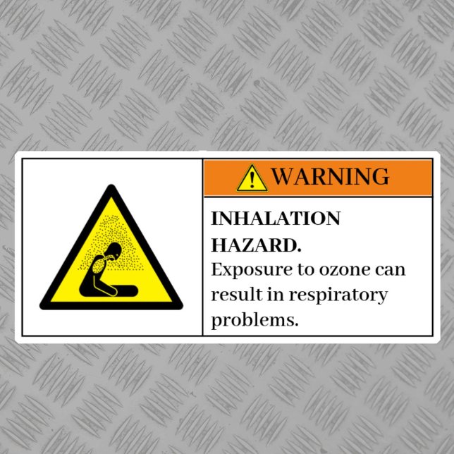 Sticker Avertissement/Étiquette d'avertissement d'ozone (Créateur téléchargé)