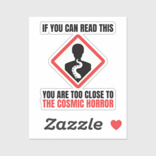 Sticker Avertissement Horreur cosmique Cthulhu Lovecraft