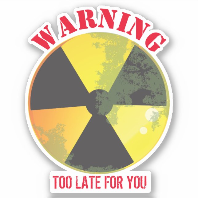 Sticker Avertissement sur le risque biologique de radiatio (Devant)