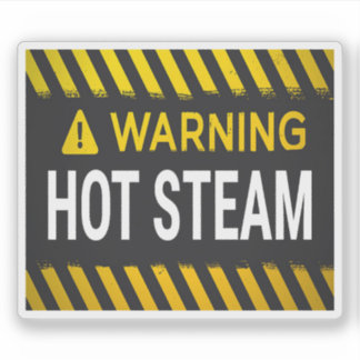 Sticker Avertissement vapeur chaude