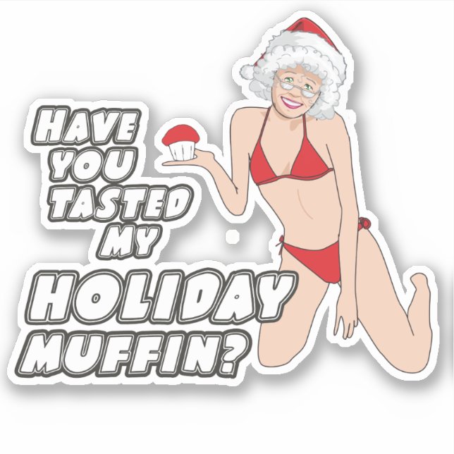 Sticker Avez-vous goûté mon muffin de vacances ? (Devant)