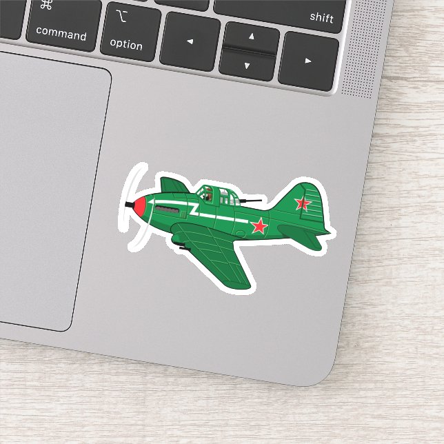 Sticker Avion rétro de dessin (Détail)