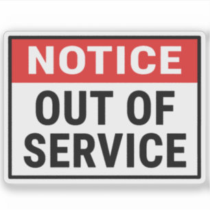 Sticker Avis de non-service