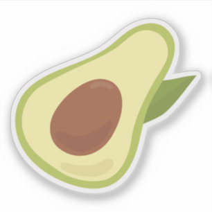 Sticker Avocado amusant style rétro pastel vert