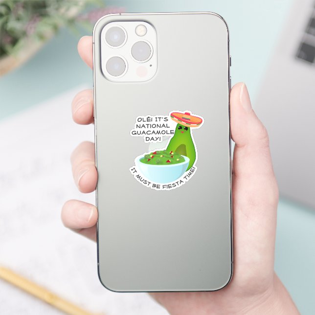 Sticker Avocado Girl et Guacamole (Téléphone)