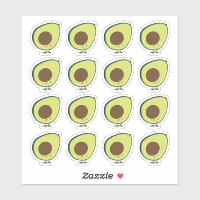 Sticker Avocado sympa (Feuille)