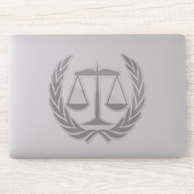 Sticker Avocat à Law Scales de la justice Grey (Ordinateur)