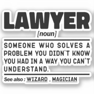 Sticker Avocat Noun Advocate Diplômé Sayants Sarcastiques