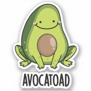 Sticker Avocatoad Drôle Avocado Toad Pun