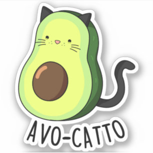 Sticker Avocatto Drôle Avocado Pun de chat