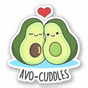 Sticker Avocuddles Drôle Avocado Couple Pun