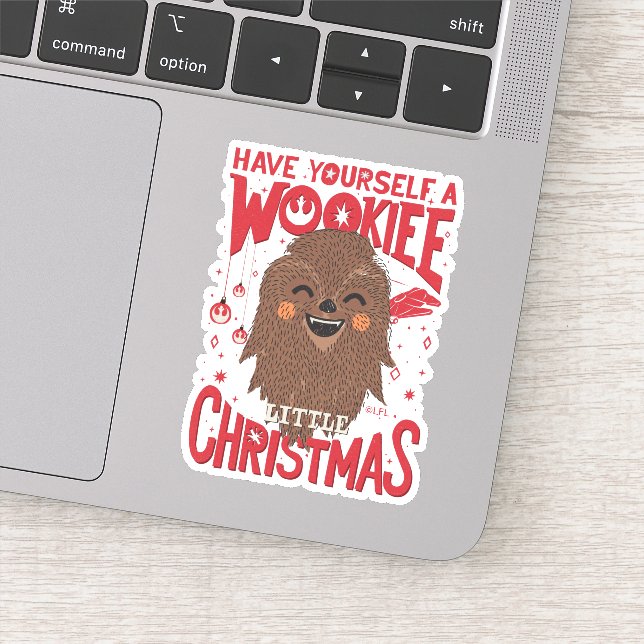 Sticker Ayez Un Petit Noël Wookiee (Détail)