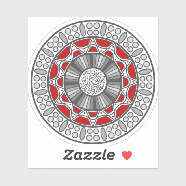 Sticker Aztec rencontre l'autocollant Contour Alien (Feuille)