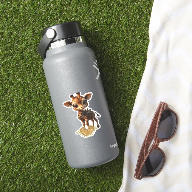 Sticker Baby giraffe in steampunk-cartoon style Classic T- (HydroFlask Insitu)