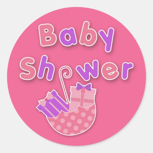 Sticker baby shower (Devant)