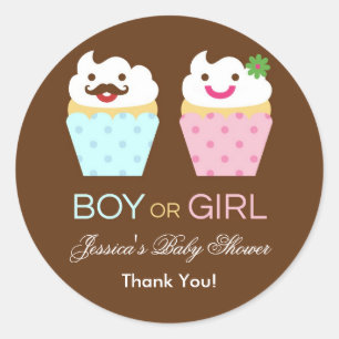 Sticker Baby shower Big Cupcake