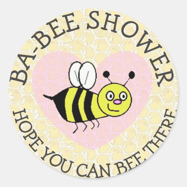 Sticker baby shower Bumble Bee (Devant)