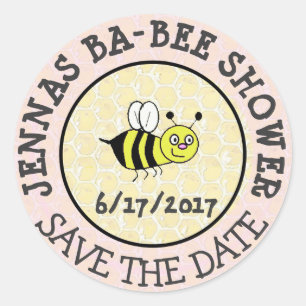 Sticker baby shower Bumble Bee Enregistrer la date