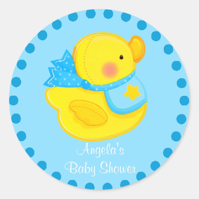 Sticker Baby shower canard (Devant)
