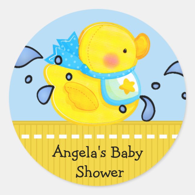 Sticker Baby shower canard (Devant)