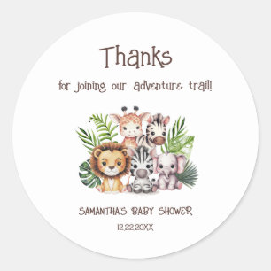 Sticker Baby shower de jumelage Safari Adventure T