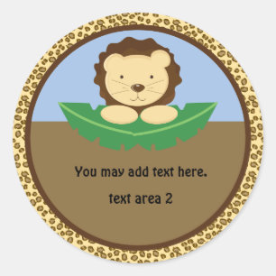Sticker Baby shower de la partie Safari Jungle Cut