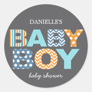 Sticker Baby shower de lettres découpées