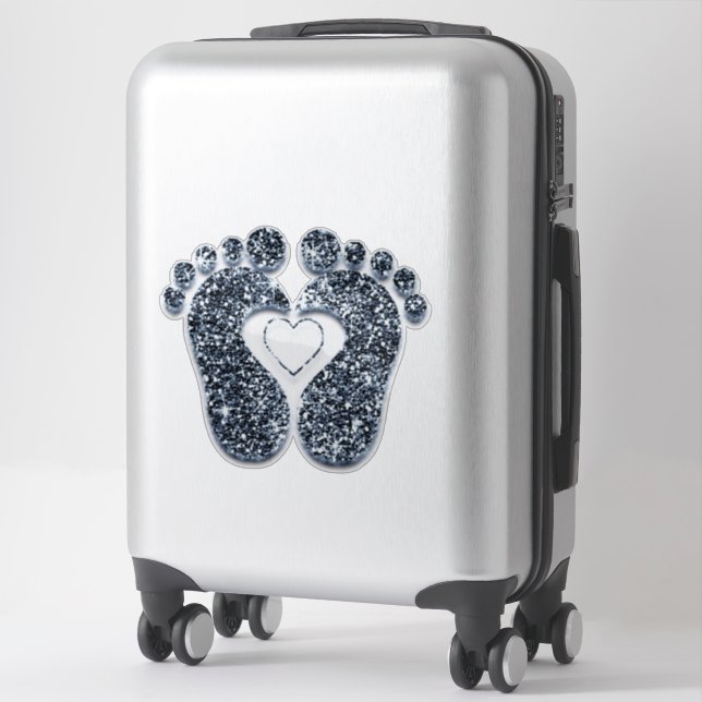Sticker Baby shower des pieds Réflexologie cardiaque Massa (Sur valise)