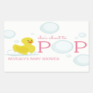 Sticker Baby shower en caoutchouc Pink